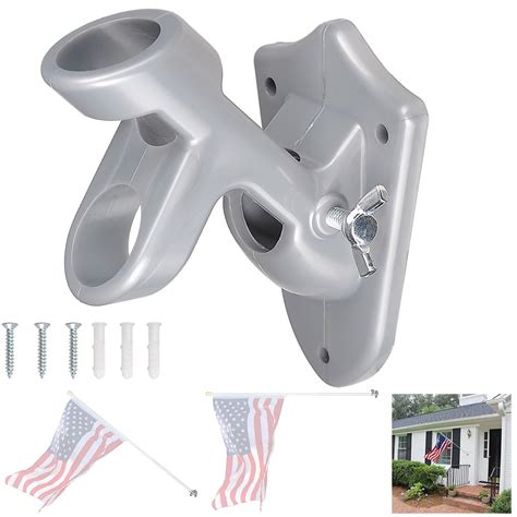 metal corner flag bracket|Flagpole Holders, Brackets, & Metal Wall Mounts .